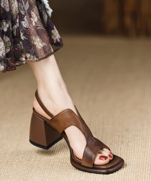 Hand-stitched buckled platform sandals - Image 3